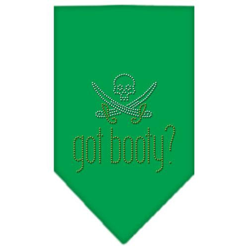 Got Booty Rhinestone Bandana Emerald Green Large