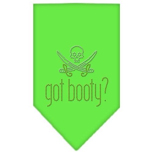 Got Booty Rhinestone Bandana Lime Green Large