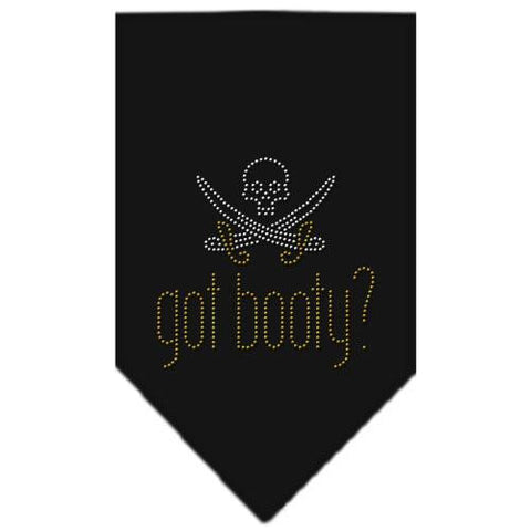 Got Booty Rhinestone Bandana Black Small