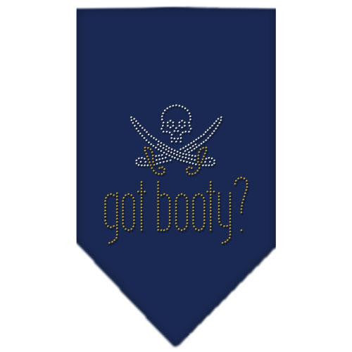 Got Booty Rhinestone Bandana Navy Blue Small