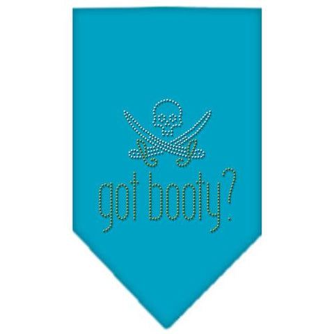 Got Booty Rhinestone Bandana Turquoise Small