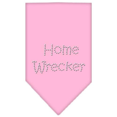 Home Wrecker Rhinestone Bandana Light Pink Large