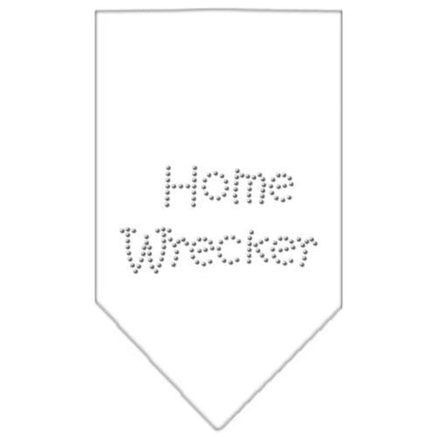 Home Wrecker Rhinestone Bandana White Small