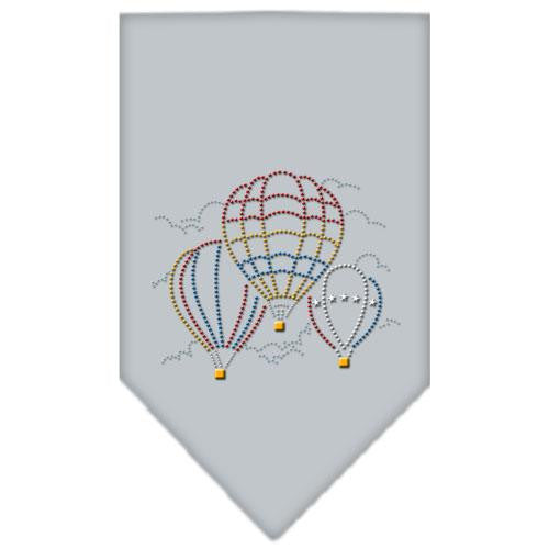 Hot Air Balloons Rhinestone Bandana Grey Large