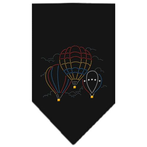 Hot Air Balloons Rhinestone Bandana Black Small