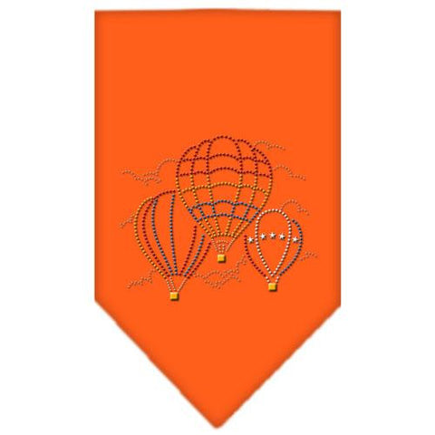 Hot Air Balloons Rhinestone Bandana Orange Small