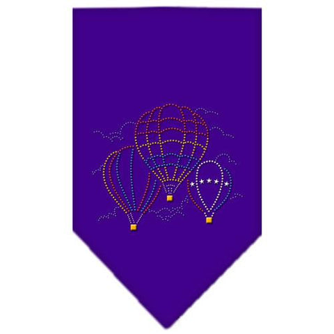 Hot Air Balloons Rhinestone Bandana Purple Small