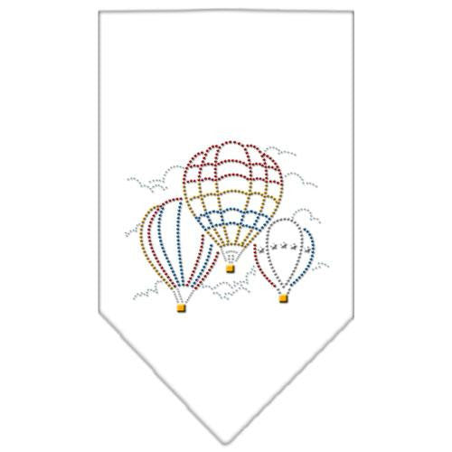 Hot Air Balloons Rhinestone Bandana White Small