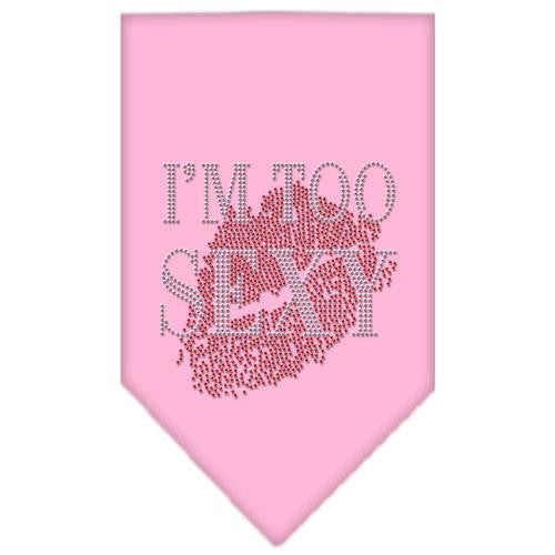 I'm Too Sexy Rhinestone Bandana Light Pink Small