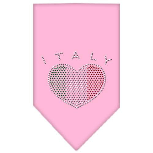 Italy  Rhinestone Bandana Light Pink Large