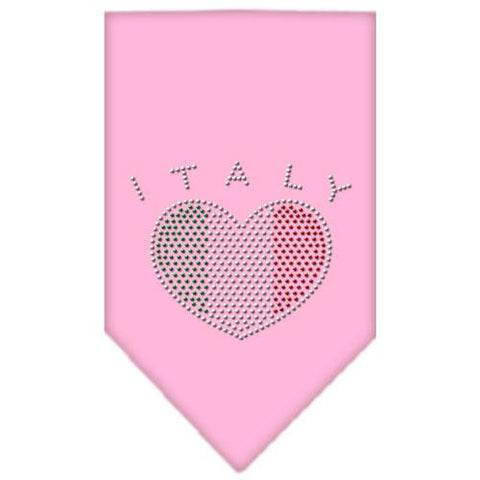 Italy  Rhinestone Bandana Light Pink Large