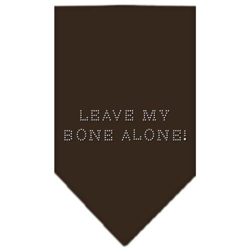 Leave My Bone Alone Rhinestone Bandana Cocoa Large