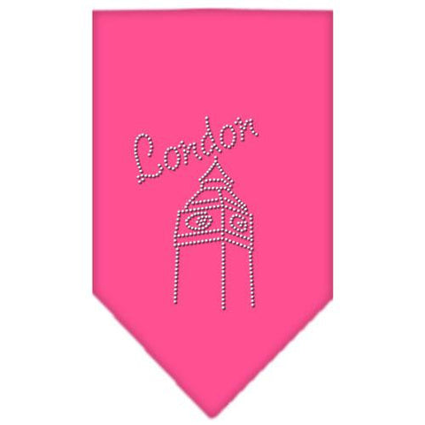 London Rhinestone Bandana Bright Pink Large