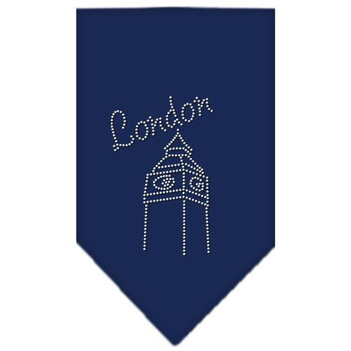 London Rhinestone Bandana Navy Blue large