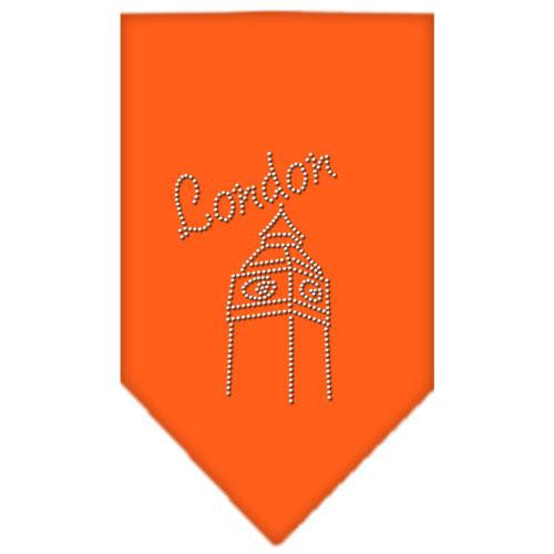 London Rhinestone Bandana Orange Large