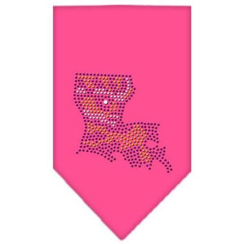 Louisiana Rhinestone Bandana Bright Pink Small