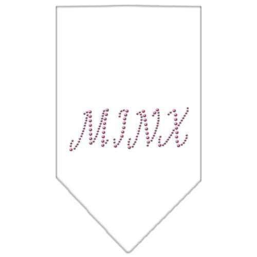 Minx Rhinestone Bandana White Large