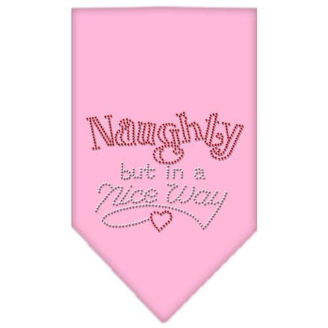 Naughty but in a Nice Way Rhinestone Bandana Light Pink Large