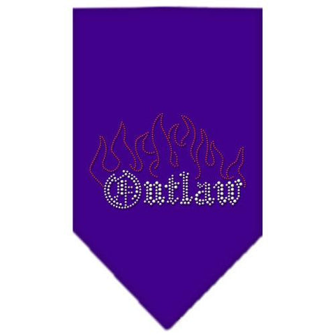 Outlaw Rhinestone Bandana Purple Large