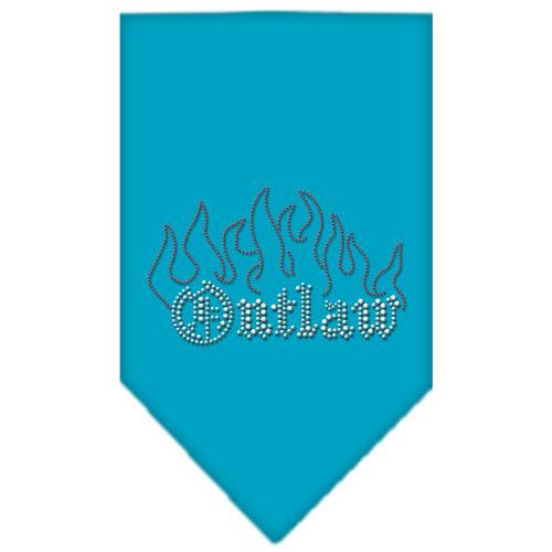 Outlaw Rhinestone Bandana Turquoise Small