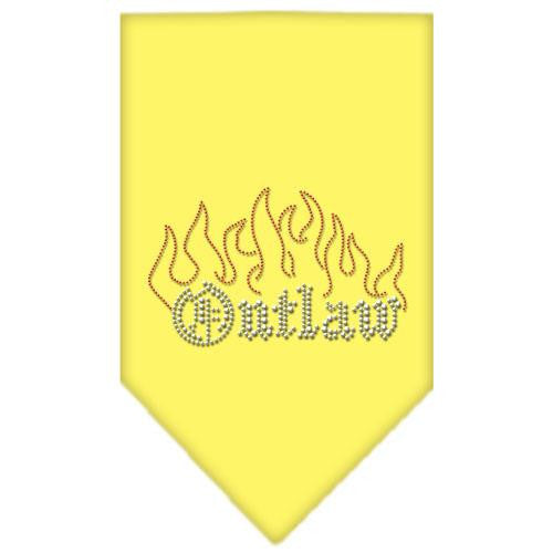 Outlaw Rhinestone Bandana Yellow Small