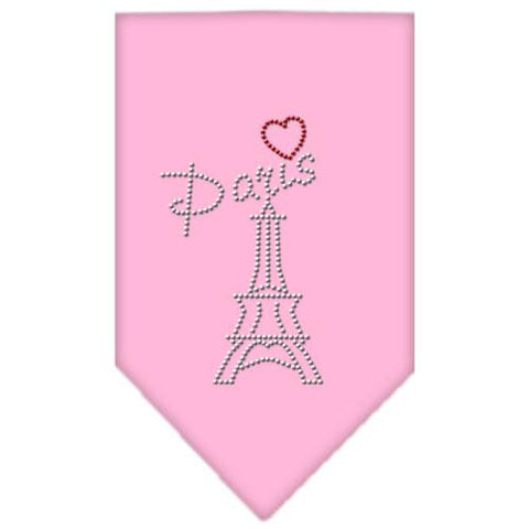 Paris Rhinestone Bandana Light Pink Large