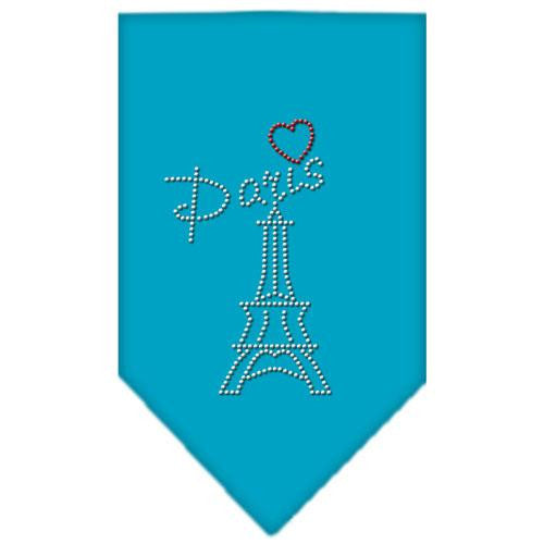 Paris Rhinestone Bandana Turquoise Large