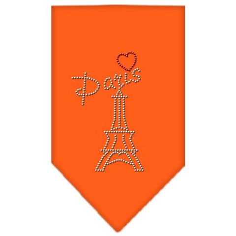 Paris Rhinestone Bandana Orange Small