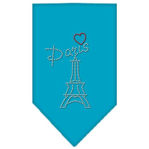 Paris Rhinestone Bandana Turquoise Small