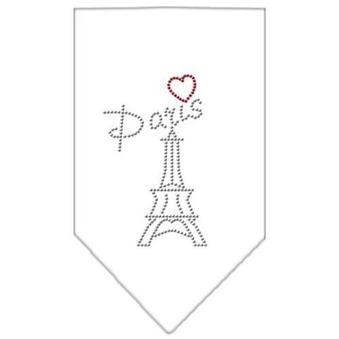 Paris Rhinestone Bandana White Small