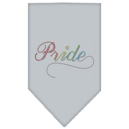 Pride Rhinestone Bandana Grey Large