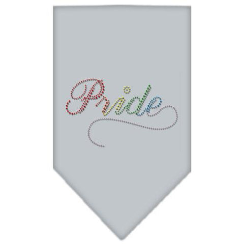 Pride Rhinestone Bandana Grey Small