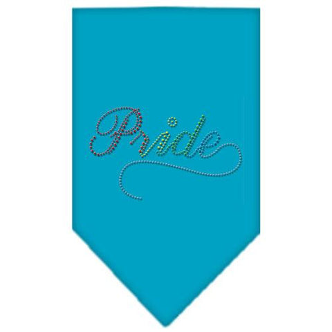 Pride Rhinestone Bandana Turquoise Small