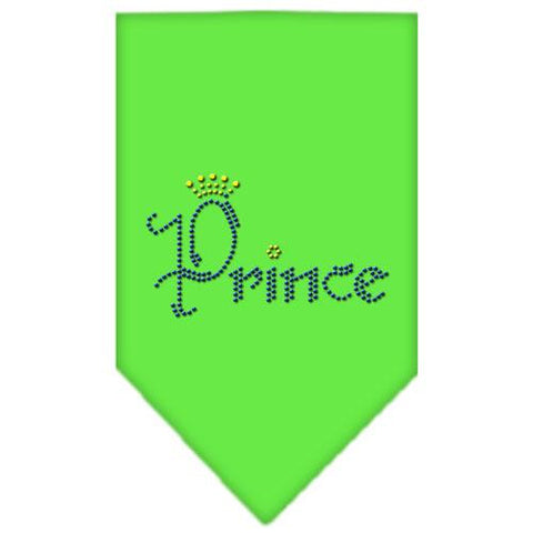 Prince Rhinestone Bandana Lime Green Large