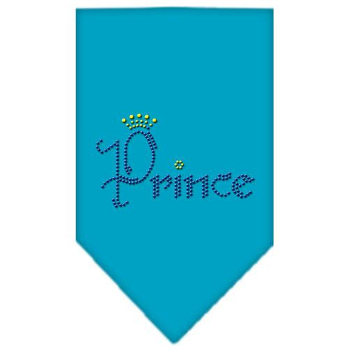 Prince Rhinestone Bandana Turquoise Large