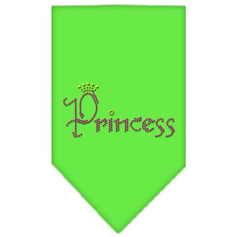 Princess Rhinestone Bandana Lime Green Large