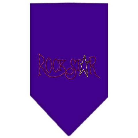 Rock Star Rhinestone Bandana Purple Large