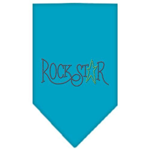 Rock Star Rhinestone Bandana Turquoise Large