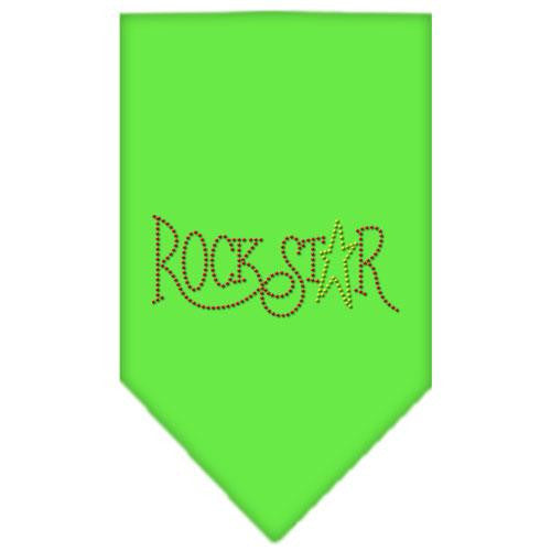 Rock Star Rhinestone Bandana Lime Green Small