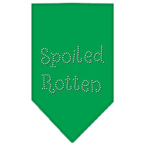 Spoiled Rotten Rhinestone Bandana Emerald Green Large