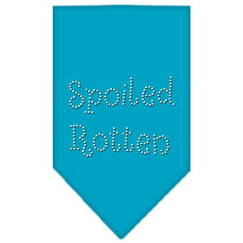 Spoiled Rotten Rhinestone Bandana Turquoise Large