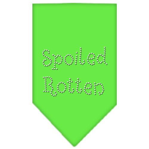 Spoiled Rotten Rhinestone Bandana Lime Green Small