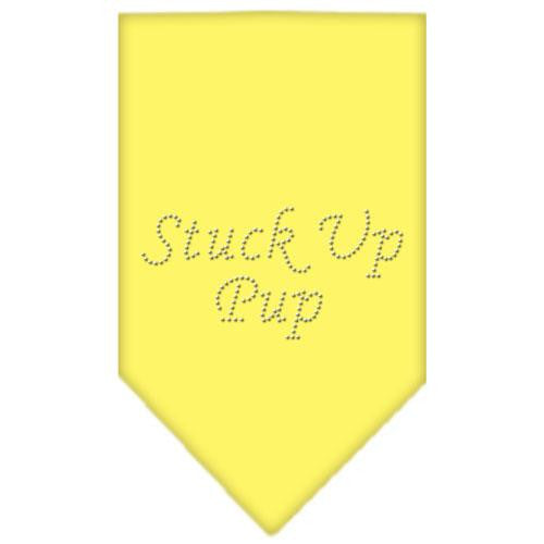 Stuck Up Pup Rhinestone Bandana Yellow Large