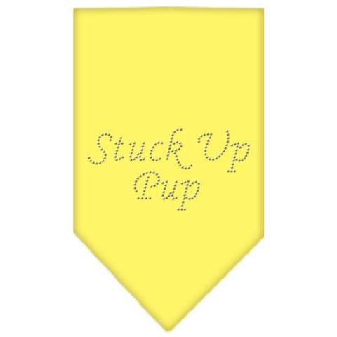 Stuck Up Pup Rhinestone Bandana Yellow Small