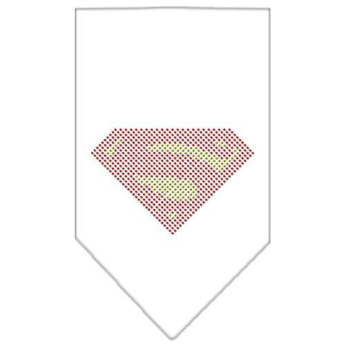 Super! Rhinestone Bandana White Small