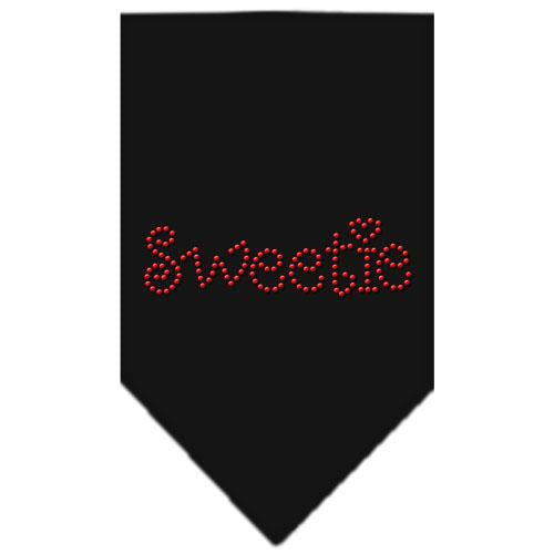 Sweetie Rhinestone Bandana Black Large