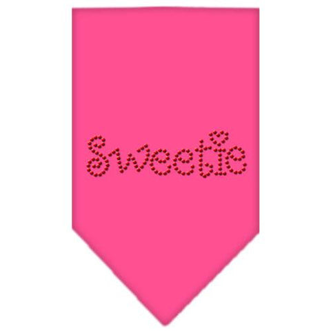 Sweetie Rhinestone Bandana Bright Pink Large