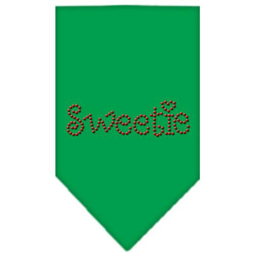 Sweetie Rhinestone Bandana Emerald Green Large