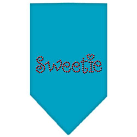 Sweetie Rhinestone Bandana Turquoise Large