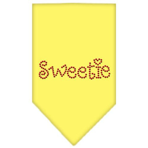 Sweetie Rhinestone Bandana Yellow Large